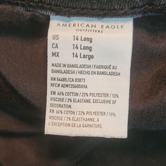 American Eagle Jeans 14 L Jeggings Curvy Highest Rise Next Level Stretch - Picture 6 of 11